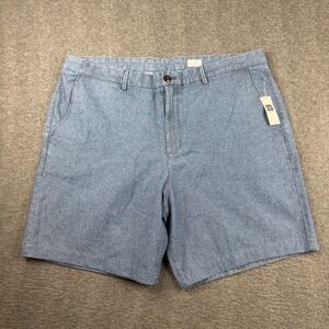 Gap Factory Mens Blue Chambray Flat Front Shorts Size 40 NWT 228527-01-1